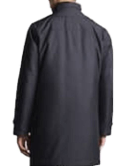 Impermeabile da uomo in popelin tecnico, colore blu FAY | NAM62510160AXXU804